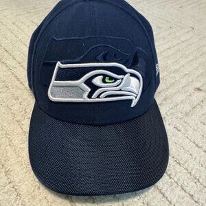 Seattle Seahawks Blue Fitted Hat, 7 5/8
